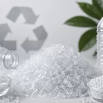 rPET üretiminde PET şişelerin geri dönüştürülmüş şeffaf PET flake hammaddesine dönüşümü